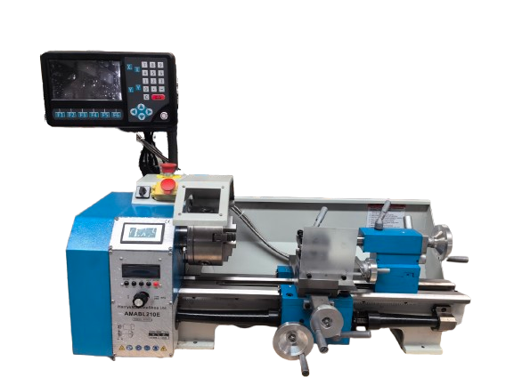 AMABL210E VARIABLE SPEED LATHE - 2 Axis DRO - 38mm SPINDLE BORE & (ELS) ELECTRONIC CHANGE GEAR SYSTEM
