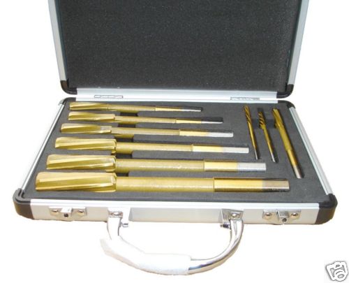 9 HSS Straight Shank Machine Reamers - TiN Coated  