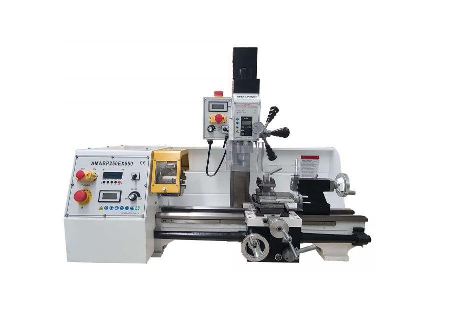 AMABP250EX550 Combination Lathe/Milling Machine - 38mm SPINDLE BORE & (ELS) ELECTRONIC CHANGE GEAR SYSTEM