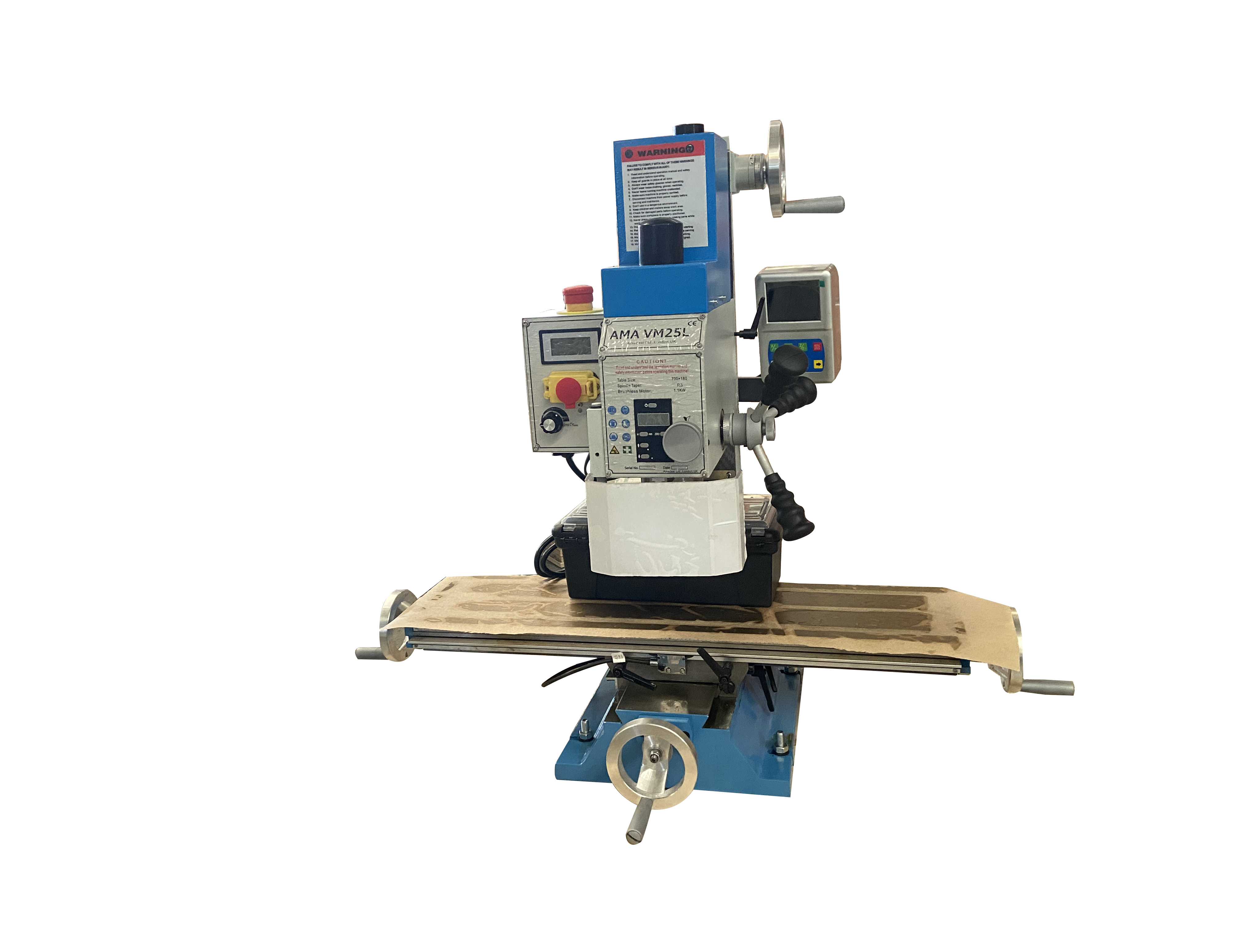Amadeal VM25LV Milling Machine R8 - 3 AXIS DRO & X Axis Powerfeed to RETRO FIT - Brushless Motor - Belt Drive